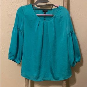 Talbots *8* PETITE Dressy Silky Top in Rich Teal